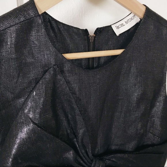 Rachel Antonoff Metallic Bow Front Sheath Dress - Picture 8 of 8